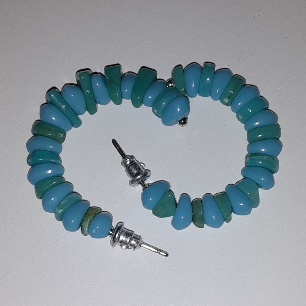 Avon Aqua Beads 1" Hoops $10